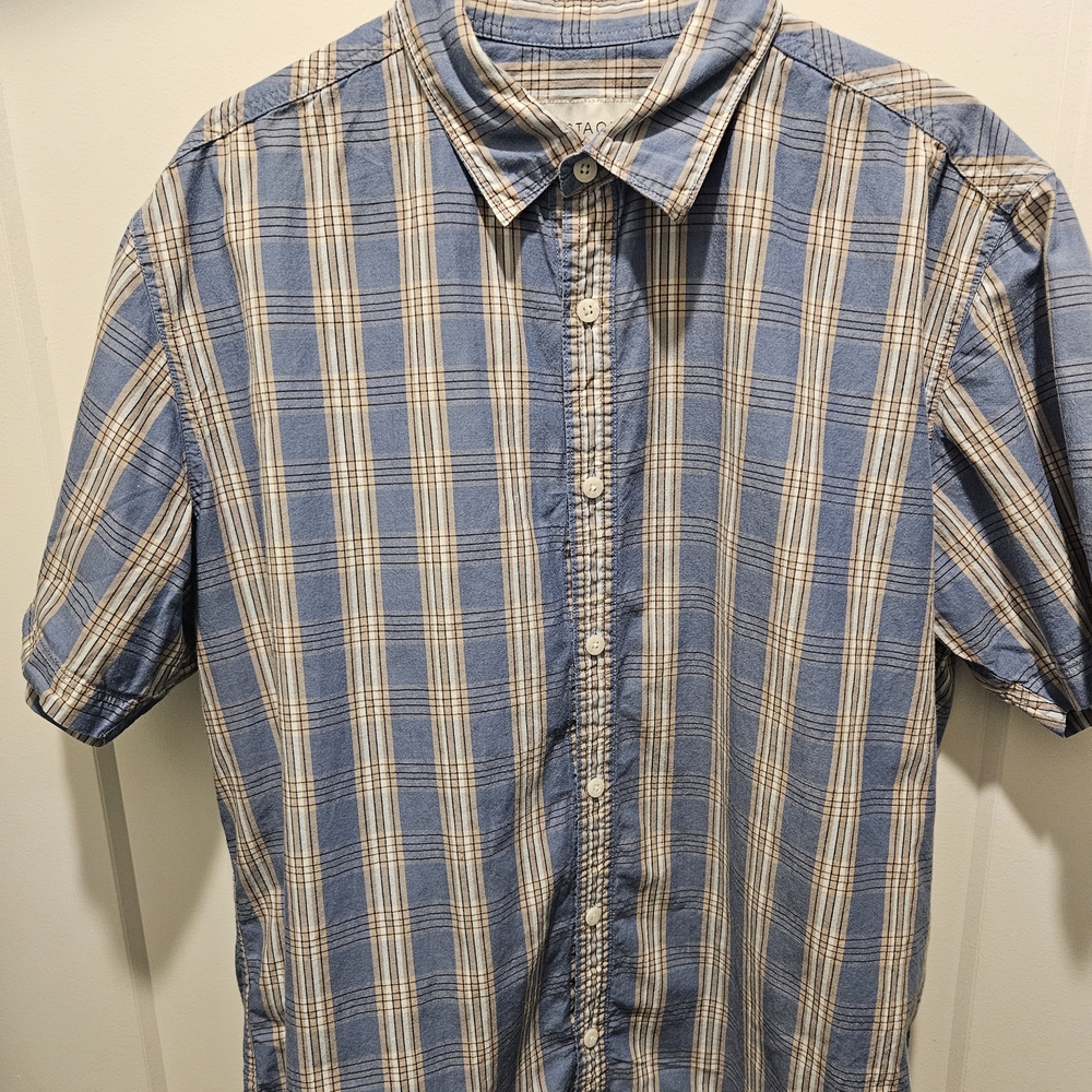 COASTAORO mens short sleeve button up dress shirt SIZE SMALL MULTICOLOR LS2